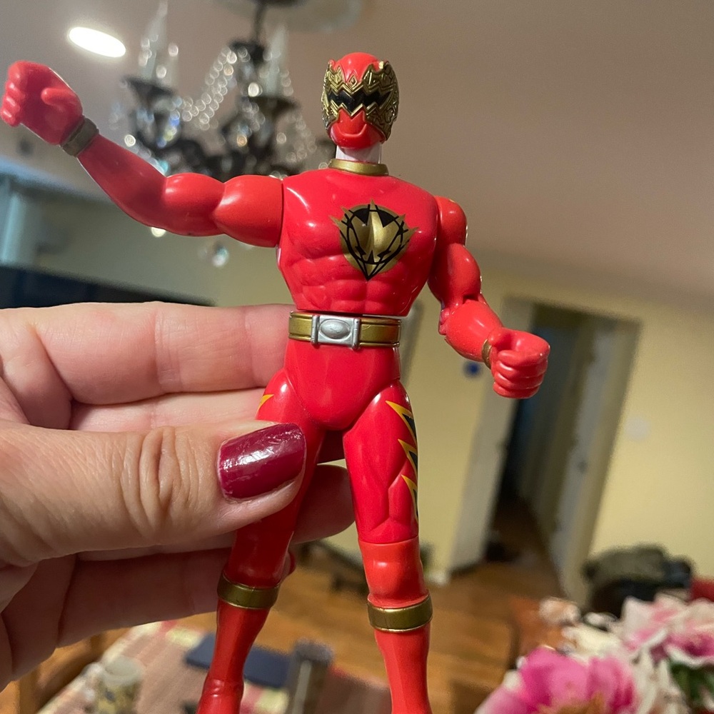 Power Rangers Red Ranger Gold Action Figure Bandai 2003.
